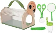 5Pcs Outdoor Explorer Bug Cage Set with Tweezers Magnifying Glass and Net Lightweight Insect Observation Box for Safe