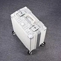 在飛比找Yahoo!奇摩拍賣優惠-下殺 18寸鋁框登機行李箱橫款正方形小型輕便拉桿箱免托運輕便