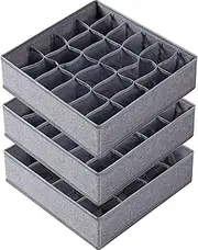 Sock Underwear Organizer Dividers,Dresser Closet Organizers and Storage Boxes for Organizing Socks, Underwear, Ties,Foldable Bed Sheets Set Organizers and Storage(King & Queen Size) (Gray-2)