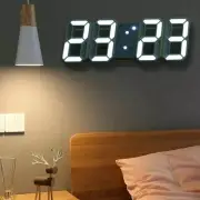 3D LED Digital Wall Alarm Clock Temperature Date Table Desktop Home Decor w/ USB
