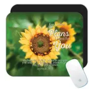 Gift Mousepad : Sunflower Jeremiah 29 Plans Quote Flower Floral Christian
