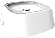 Dog Water Bowl Non Spill, Large Capacity Slow Drink Pet Dog Water Bowl Splash Proof Not Wetting Mouth Drinking Anti-Slip Water Bowls for Dog Cat Puppy (White)
