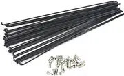 Cycling Spokes 12Pcs 260-296mm Stainless Steel Bicycle Spokes Bike Wheel Radius Spokes Electric Bike Bicycle Spokes(296mm)