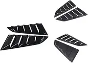 Car Rear Side Window Louvers Compatible for Chevrolet Corvette C7 2014-2019 Triangular Window Glass Blinds(Carbon Fiber Pattern)
