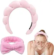 Headband for Women Spa Face Band Elastic Hair Bands for Make-up and Washing Cute Head Band For Skincar, Yoga,Face Washing, Makeup Removal and Facial Mask