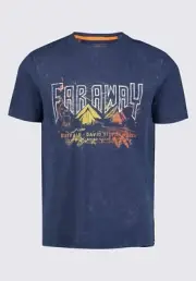 Buffalo David Bitton Men's Tofick Graphic T-shirt - Whale Blue - Size XL