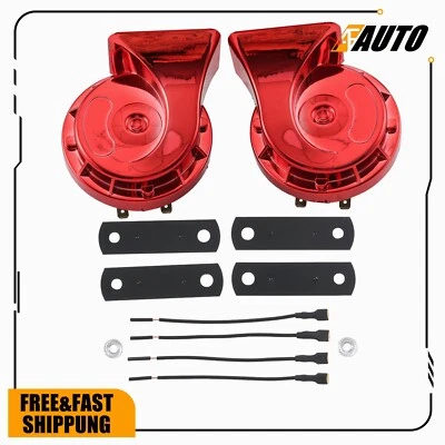 Universal 2pcs 110DB 510Hz Car Truck Auto Loud Dual-tone Snail Electric Horn 12V (for: Peugeot)