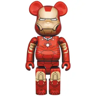 （現貨）BE@RBRICK 庫柏力克熊 IRON MAN 鋼鐵人 MARK III 100％& 400％ 大娃 玩具有毒