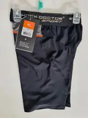 New Shock Doctor Sport black Compression Shorts Youth Large 10/12 without cup