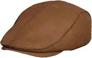 [Generic] Men Winter Wool Caps Distressed Retro Hand Stitch Fur One Warm Tab Earflap Beret Hats