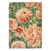 Harlequin Dahlia Coral Wilderness Rug-350 x 250cm