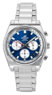 Casio EDIFICE Chronograph Stopwatch Stainless Steel EFB-730D-2AV 100M Mens Watch