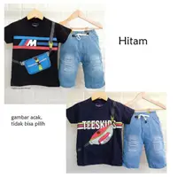 在飛比找蝦皮購物優惠-新款男童套裝 BAGS DENIM Short JEANS 