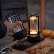 SWNEPOF Klarako Crystal Lantern, Rechargeable LED Lamp with 2000mA Battery, 3 Color Stepless Dimming, Lumisom Crystal Lantern Lamp, Cordless Table Lamp Suitable for Bedroom/Bar/Cafe/Camping(1 Pack)