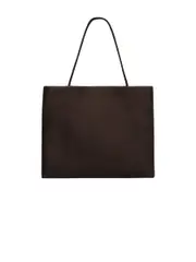 The Row | Cecily Satin Shopper in Brown | The UNDONE