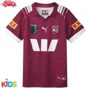 Kids Queensland Maroons 2025 State of Origin NRL Replica QLD Jersey - Free Post