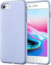 JETech Silicone Case for iPhone SE 3/2 (2022/2020 Edition), iPhone 8 and iPhone 7, 4.7-Inch, Silky-Soft Touch Full-Body Protective Case, Shockproof Cover with Microfiber Lining (Light Blue)