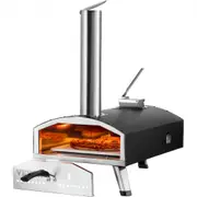 VEVOR Outdoor Pizza Oven, 12" Wood Fired Pizza Ovens, Pellet Pizza Stove with Thermometer, Portable Pizza Maker for Outside Backyard Patio Camping, Pi