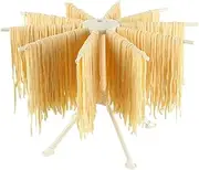 Ourokhome Collapsible Pasta Drying Rack- Plastic Household Noodle Stander with 10 Arms (White)
