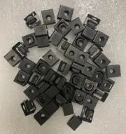 DataFig Black 10-32 SLIDE-ON Rack Mount Cage Nuts 50 Pack (For Round Hole Rack)