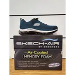 【SKECHERS】AIR-COOLED MEMORY FOAM男款氣墊運動鞋 藍色232340WTLBK