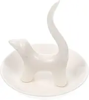 WOFASHPURET Puppy Jewelry Tray Jewelry Plates Dog Ring Holder for Jewelry Dog Jewelry Dish Trinket Dish Ring Display Stand Puppy Candy Dish Jewelry Towers Trendy Jewelry White Ceramics