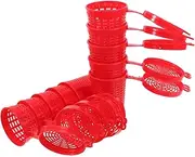 MOBUTOFU 10pcs Bait Cup Fishing Feeder Bait Cages Outdoor Fishing Trap Basket Shrimp Bait Holder Fishing Cage Supplies Fishing Feeder Holder Fishing Bait Traps Fishing Bait Lure Feeder Cage