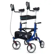 ELENKER Upright Rollator Walker, Stand Up Rollator Walker with Shock Absorber...