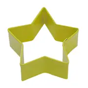 R&M Star Cookie Cutter Polyresin Coated Steel Biscuit Bake Mould 7cm Yellow