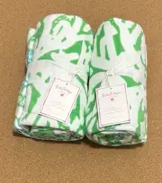 Lilly Pulitzer for pottery barn Home Slice pool beach tassels towel Lot Of 2