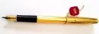 Parker Sonnet Cascade Gold Fine Pt Fountain Pen In Box 18k gold 2 tone nib