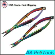 TC Surgical Dental Eye Micro Noyes Scissors Multi Color, 12cm, Straight & Curved