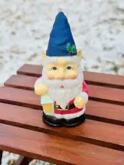 Christmas Holiday Time 11” Blow Mold Table Top Gnome Lights Up Handsome Lil’Guy