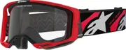 Alpinestars Vision 8 Luar Motocross Goggles, black-red for Men One Size Black Red