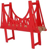 ULDIGI Wooden Train Track Accessories Suspension Bridge Model for Durable and Detachable Design for Endless Fun for Home and School Play
