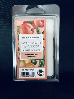 HUNTINGTON HOME Scented Wax Melts WHITE PEACH & APRICOT 6 Melts 2.5 oz