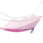 (Light Blue And Pink Pink Mesh)Single Double Camping Hammock GR