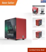 High-Performance Mini Tower Case in Aluminum with RGB Lighting - Raspberry Pi 5