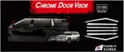 Chrome Window Visor E139 Sun Rain Vent Guard Silver for Hyundai Santa Fe 2024~25 (for: Hyundai)
