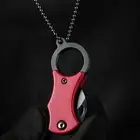 1PC Pocket Knife Mini Box Cutter Folding Fruit Peel Hanging Key Pendant Necklace