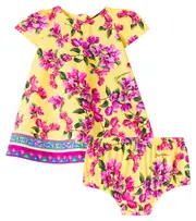 [Dolce & Gabbana Kids] Dolce & Gabbana Kids Baby Taormina cotton dress and bloomers set M 3-6 multicoloured