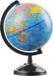 Educational World Globe for Kids Learning - 6 inch Spinning Globes of The World with Stand for Students Learning Geography, World Mova Globe Map Decorative Kids Room Classroom, Desk, Office or Home