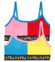 [Stella McCartney Kids] Stella McCartney Kids Set of 2 cotton-blend jersey bralettes Y 3 multicoloured