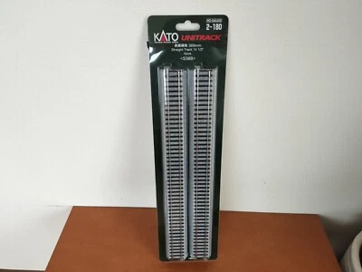 model train Kato HO Scale UniTrack 369mm 14 1/2 Straight Track (4 Pcs) 2-180