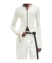 Ann Demeulemeester Terna Zip-Up Cardigan S,XS,M natural white