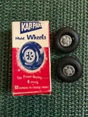 VTG NOS Kap-Pak No 427 Treaded Airplane Model 1-1/8” Wheels Tires Original Box