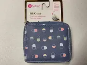 MIAMICA PILL CASE TRAVEL PILLS BLUE WITH 8 SECTION ORGANIZER NWT