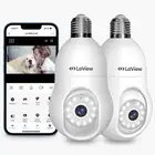 LaView 4MP Bulb Security Camera 2.4GHz360 2K Security Cameras Wireless Outdoor I