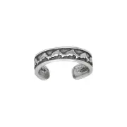 Sterling Silver .925 Multiple Dolphins Toe Ring adjustable size | Made In USA
