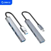 ORICO 4 Ports USB 3.0 Hub Ultra Slim Type-C Splitter Card Reader Adapter for PC